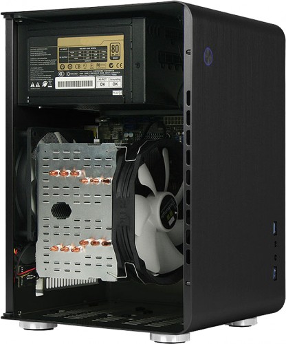 Jonsbo U2 shown with PC components installed