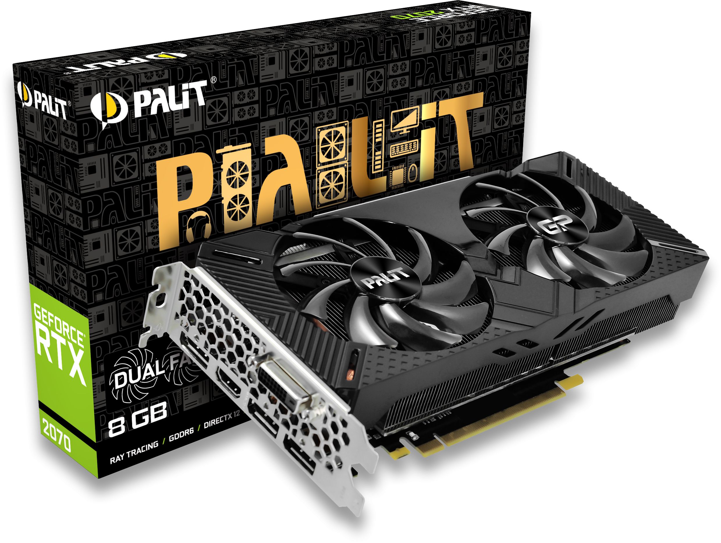 Palit GeForce RTX 2070 8GB DUAL Graphics Card, NE62070015P2-1062 Ultra
