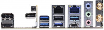 Image showing ASRock motherboard ports