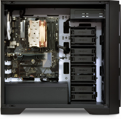 Internal image, shown with NH-U12S CPU cooler, GT1030 GPU on B450 motherboard
